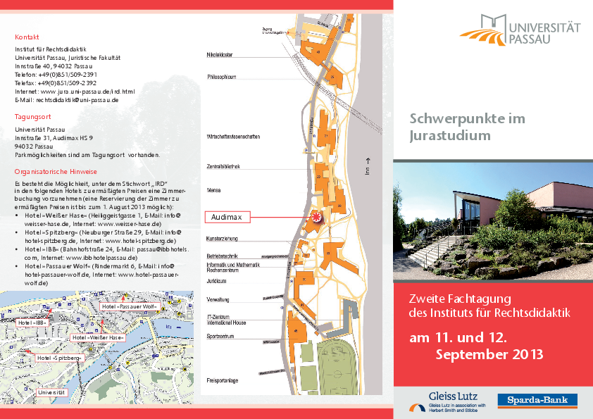Flyer der Tagung Rechtsdidaktik